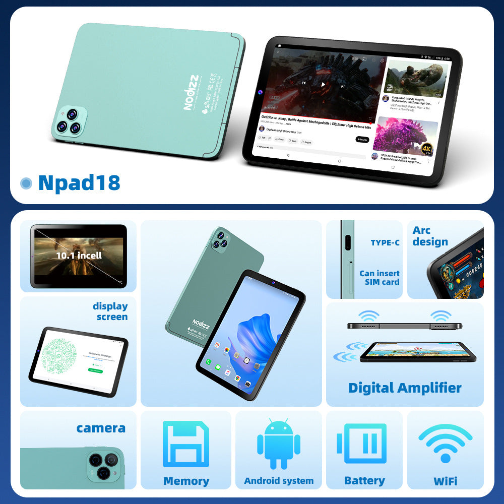 hot sale 10.1 inch Android tablet HD IPS full screen wifi SIM call Npad18