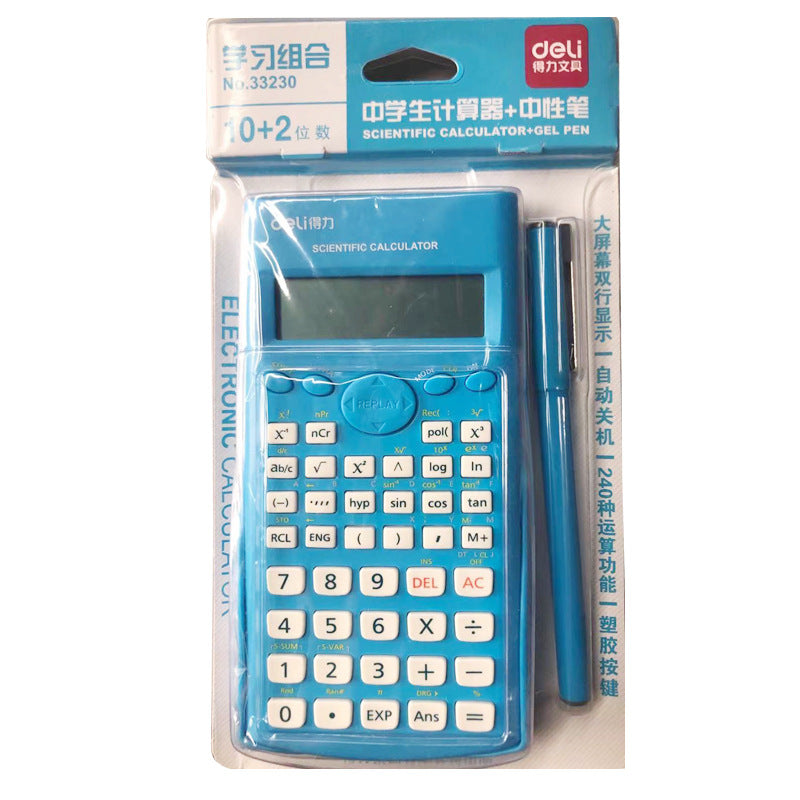 Special Offer deli/deli Calculator 33230 Function Calculator Student Exam Calculator Colorful Computer