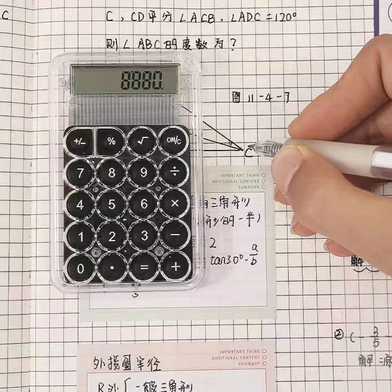 Cute Mini Large Display High-Value Handheld Portable 8-Digit Digital Calculator Small Arithmetic