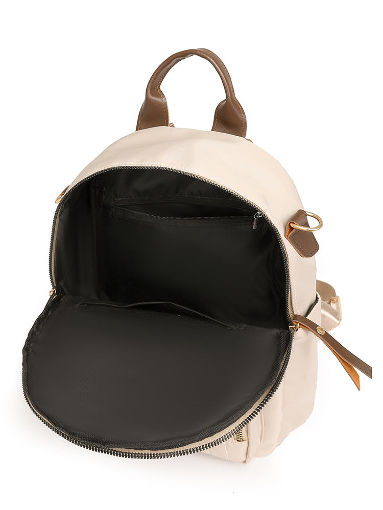 Lingge Embroidered Rucksack Women's 2025 New Arrival Korean Style All-Match Women's Backpack Large Capacity Water-repellent Travel Backpack