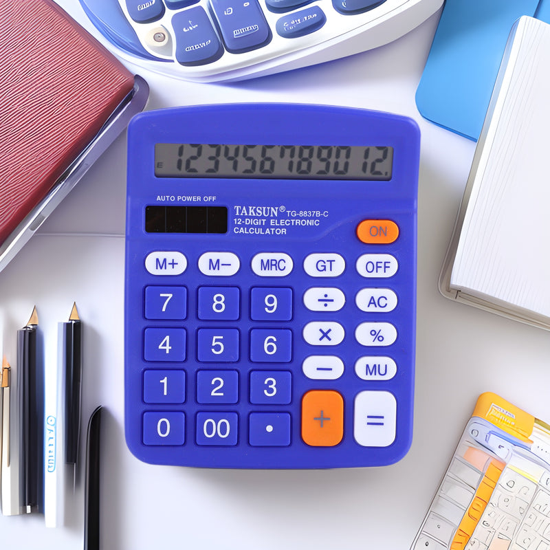 office calculator 12 large screen financial desktop KK837 computer gift logo printing