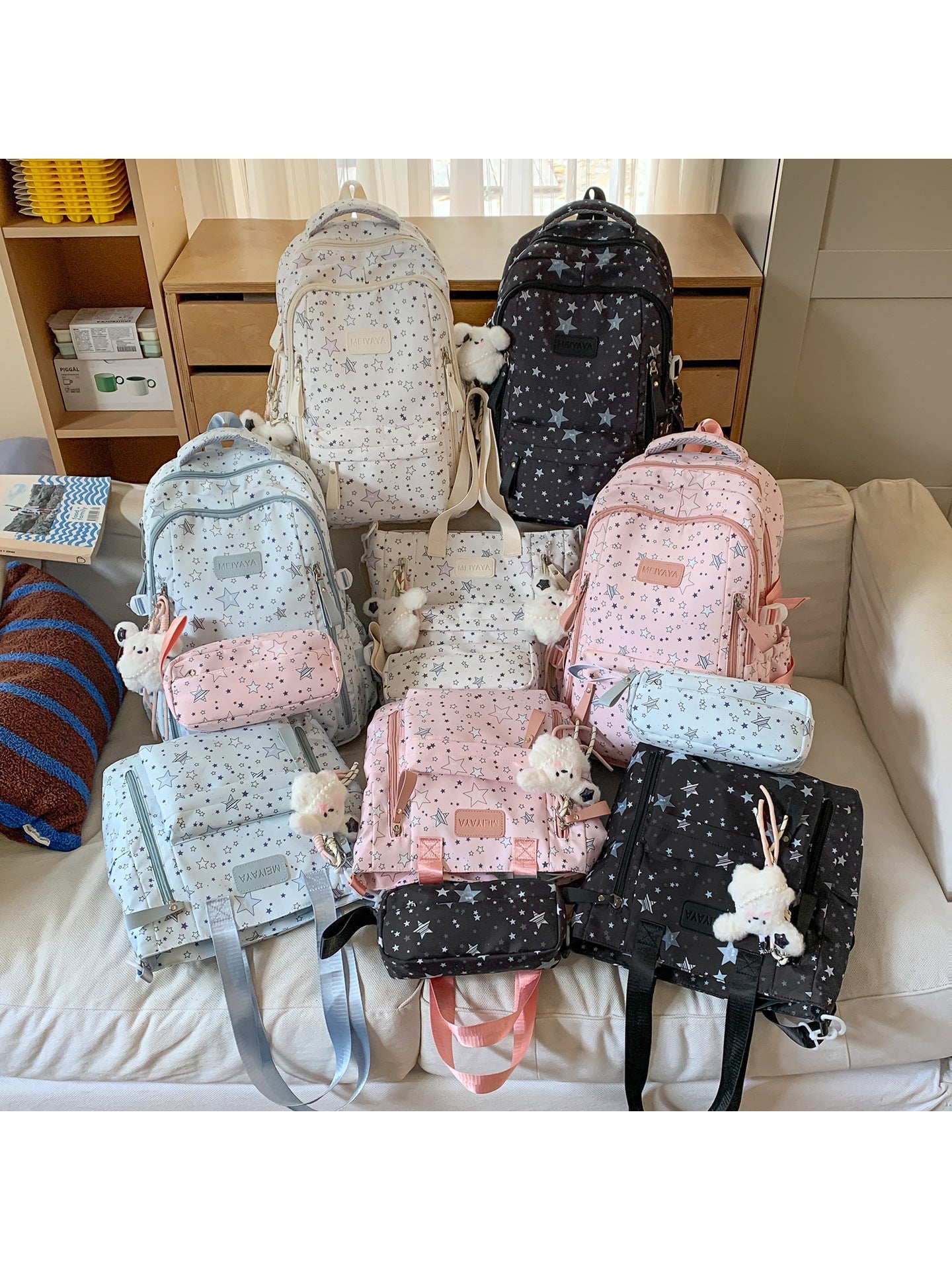 Middle and High School College Students' Large-Capacity Schoolbags for Men and Women, High-Looking Backpacks, Casual Commuting Lightweight Backpacks