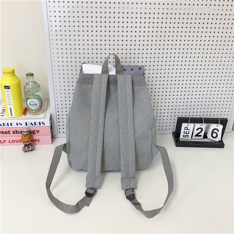 K-Style Ins Preppy Style Backpack Female Niche Design Cartoon Cute Star Student School Bag Large Capacity Backpack