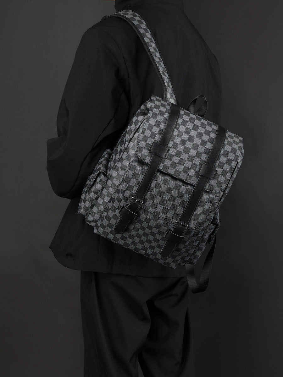 College Style Backpack Plaid Men's Backpack Youth Campus Travel College Student Bag British Business Computer Bag