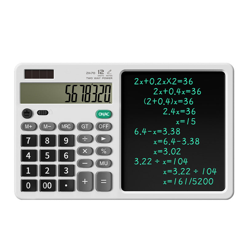 ZH70 new desktop calculator financial accounting office writing draft memo handwriting board