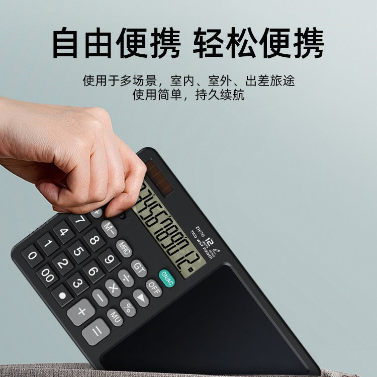 ZH70 new desktop calculator financial accounting office writing draft memo handwriting board