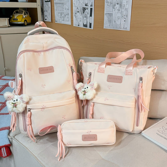 Schoolbags, Junior High School Students' Large-Capacity Backpacks, Men's Travel Backpacks, Simple and Versatile High School Students' and College Students' Women's Backpacks