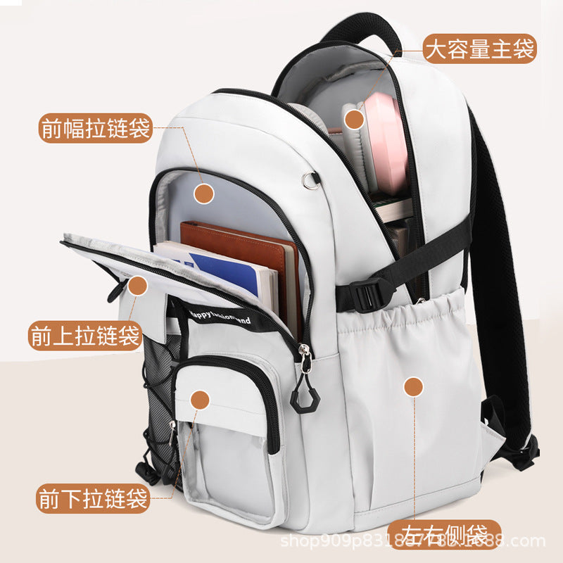 New junior high school students men and women to reduce the burden of ridge protection middle school students schoolbag Amazon Senior high school primary school students large capacity shoulder bag