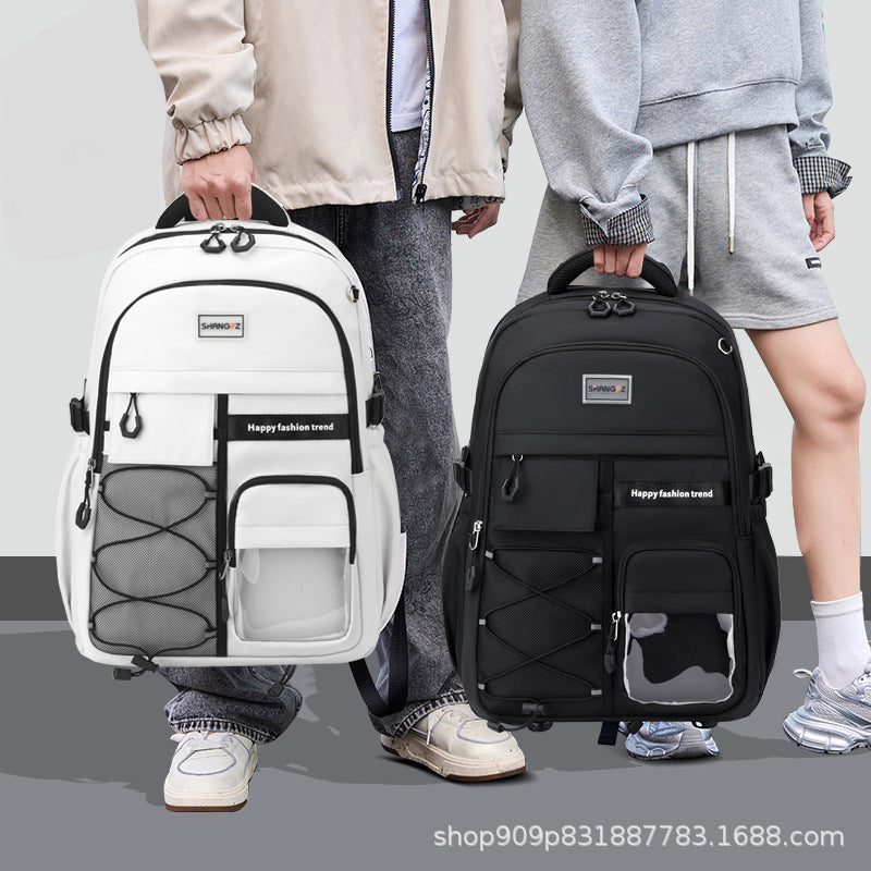New junior high school students men and women to reduce the burden of ridge protection middle school students schoolbag Amazon Senior high school primary school students large capacity shoulder bag