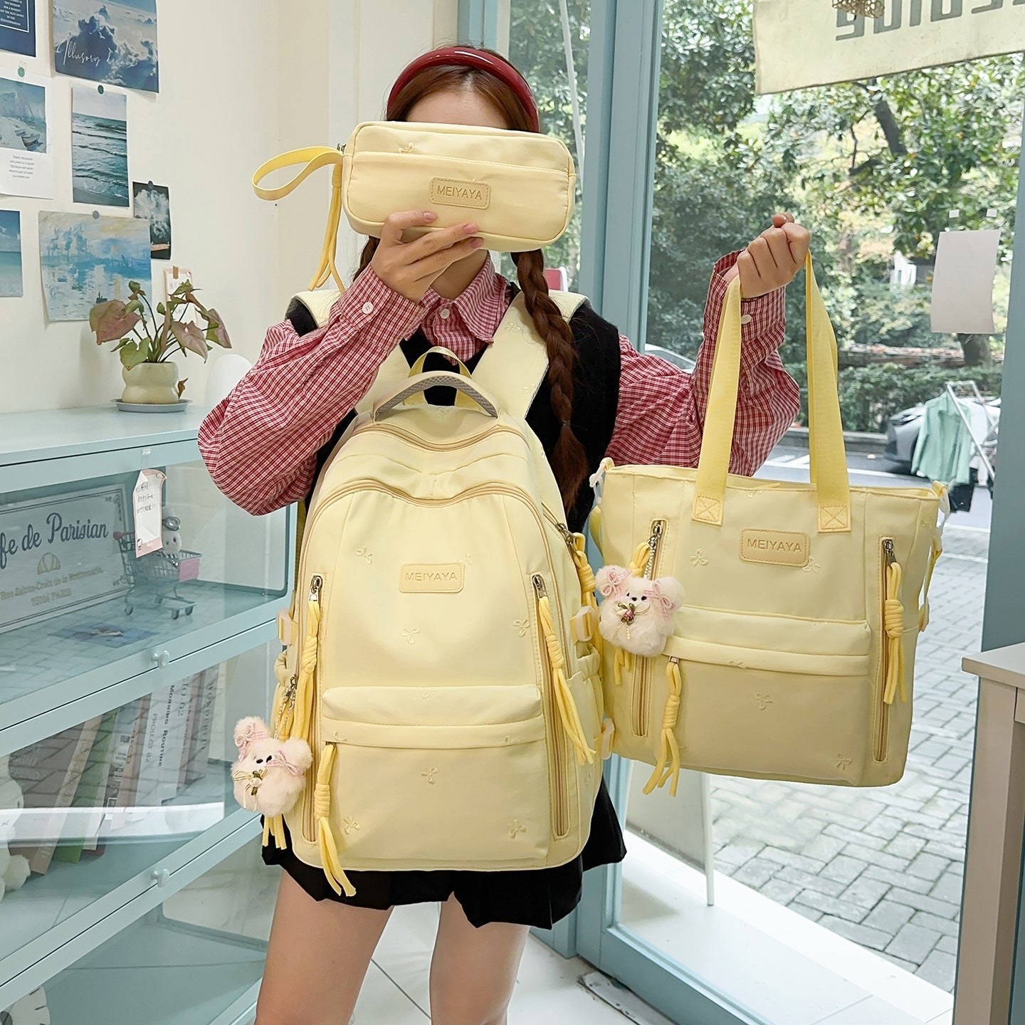 Schoolbags, Junior High School Students' Large-Capacity Backpacks, Men's Travel Backpacks, Simple and Versatile High School Students' and College Students' Women's Backpacks