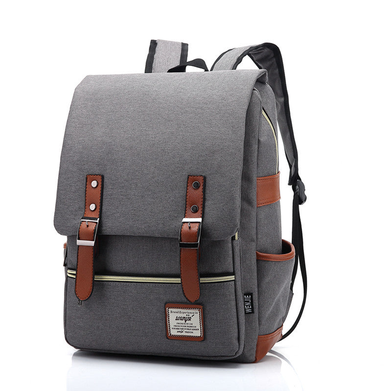 Korean Version of College and High School Student Schoolbags for Men and Women, British College Style Backpacks, Simple Computer Bags, Large Capacity Backpacks