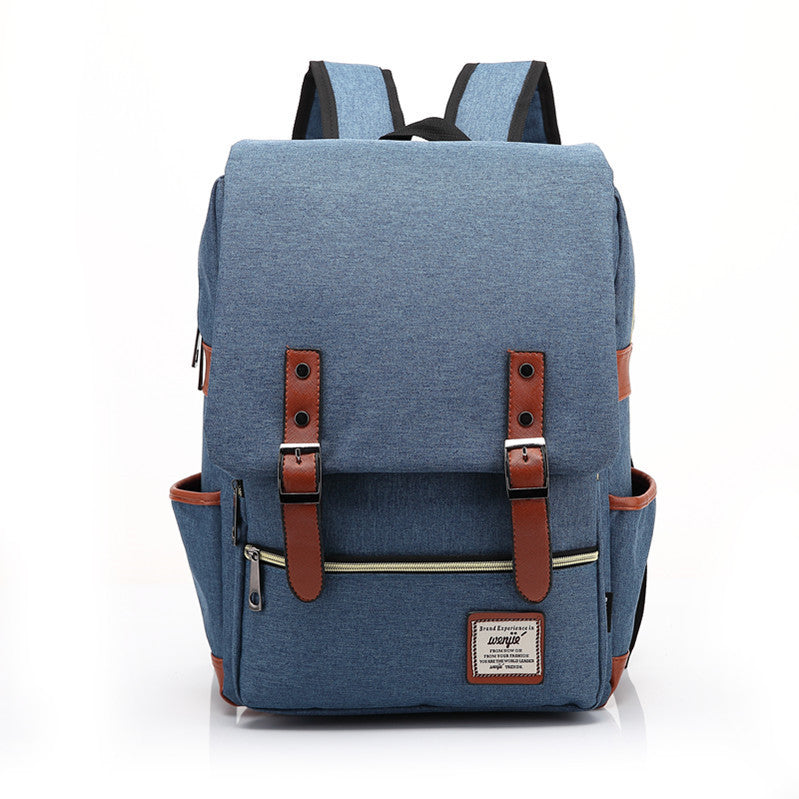 Korean Version of College and High School Student Schoolbags for Men and Women, British College Style Backpacks, Simple Computer Bags, Large Capacity Backpacks