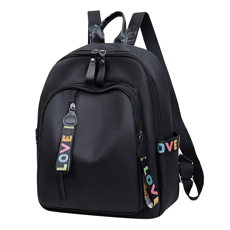 Backpack Women's Trendy 2024 Korean Version Nylon Cloth Versatile Fashion Backpack Casual Large Capacity Lightweight Travel Bag