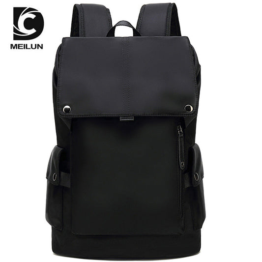Fashionable and Personalized Male High School Student College Bag Casual Korean Style Large Capacity Campus Black Backpack