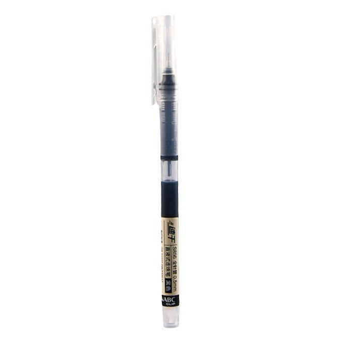 Direct Liquid Rollerball Pen, Quick-Drying Black Pen, Student Pen, Office Gel Pen, Large Capacity 0.5mm Exam Pen