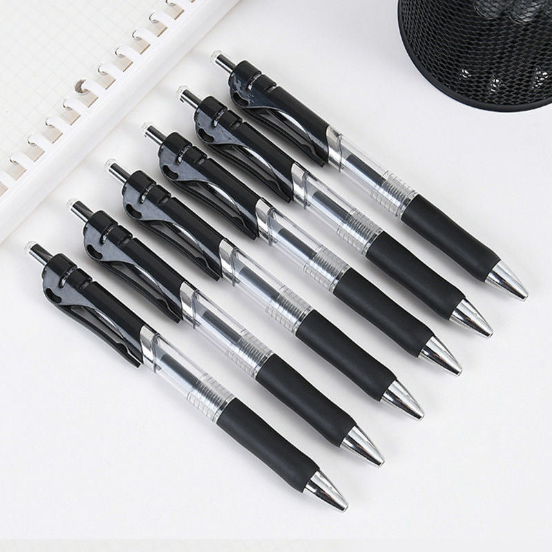 Press Gel Pen K35 Carbon Pen 0.5mm Black Student Learning Ballpoint Pen Meeting Sign Pen Office Stationery
