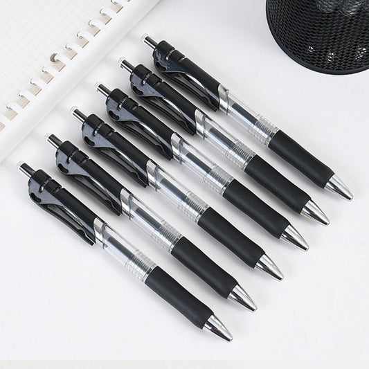 Press Gel Pen K35 Carbon Pen 0.5mm Black Student Learning Ballpoint Pen Meeting Sign Pen Office Stationery