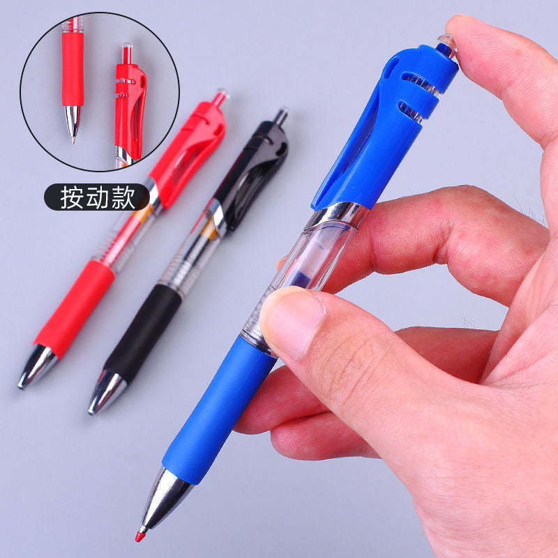 Press Gel Pen K35 Carbon Pen 0.5mm Black Student Learning Ballpoint Pen Meeting Sign Pen Office Stationery