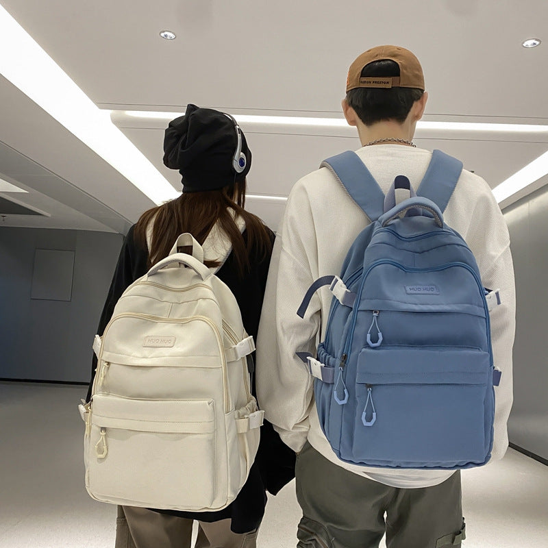 Schoolbags for Junior High School, High School, and College Students, New Fashionable Large-Capacity Backpacks, College-Style Class Casual Backpacks