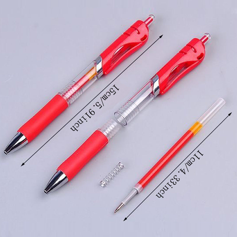 Press Gel Pen K35 Carbon Pen 0.5mm Black Student Learning Ballpoint Pen Meeting Sign Pen Office Stationery