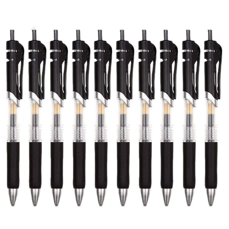 Press Gel Pen K35 Carbon Pen 0.5mm Black Student Learning Ballpoint Pen Meeting Sign Pen Office Stationery