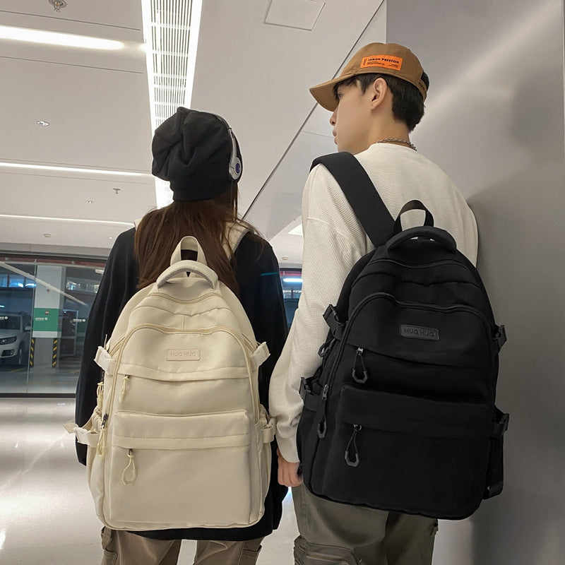 Schoolbags for Junior High School, High School, and College Students, New Fashionable Large-Capacity Backpacks, College-Style Class Casual Backpacks