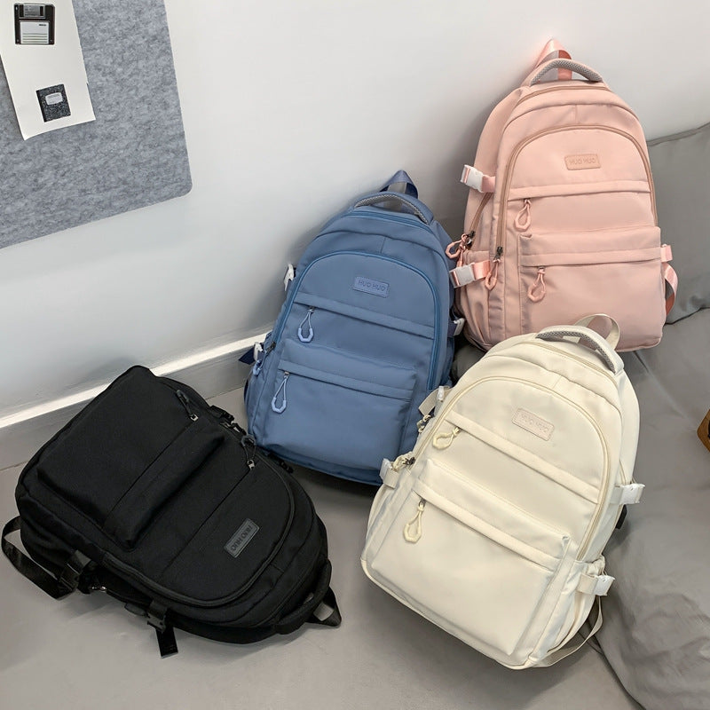 Schoolbags for Junior High School, High School, and College Students, New Fashionable Large-Capacity Backpacks, College-Style Class Casual Backpacks