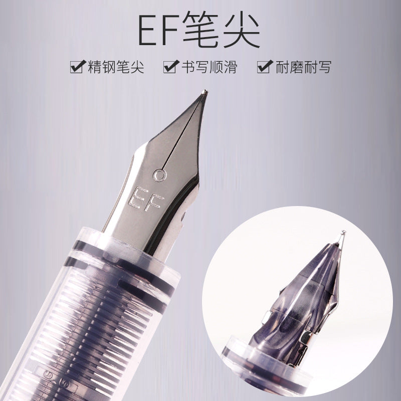 Baixue Fp10 Direct Liquid Color Fountain Pen, Quick-Drying, Ef Tip 0.38mm, Disposable, Large Capacity, No Need to Replace Ink Cartridges