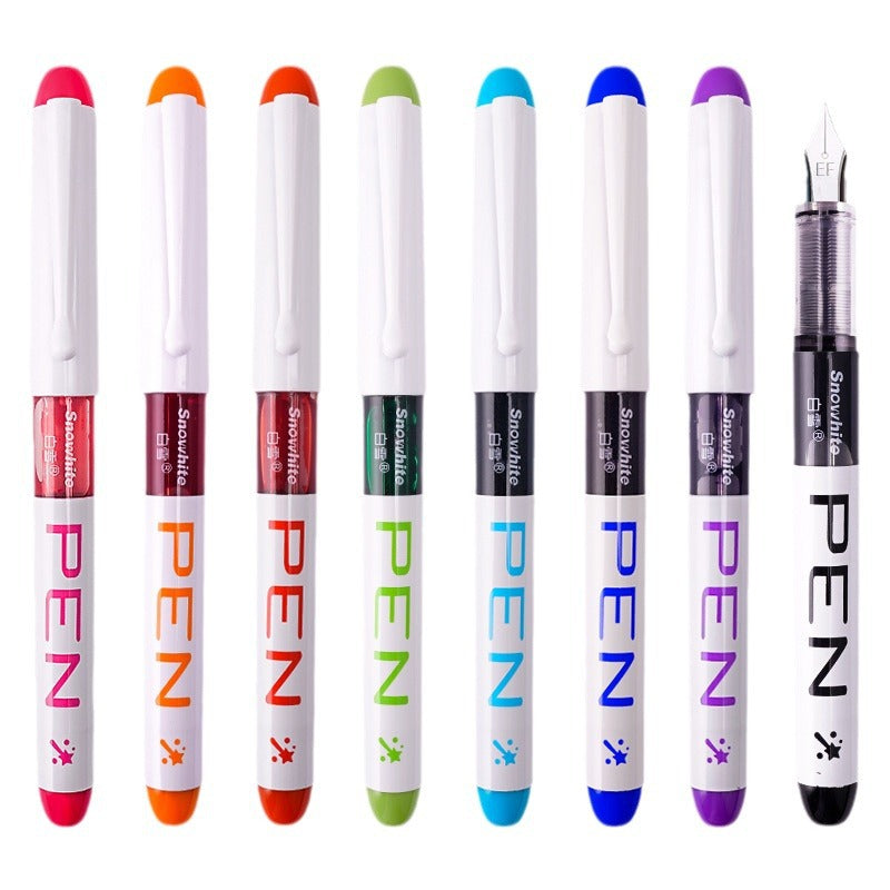 Baixue Fp10 Direct Liquid Color Fountain Pen, Quick-Drying, Ef Tip 0.38mm, Disposable, Large Capacity, No Need to Replace Ink Cartridges