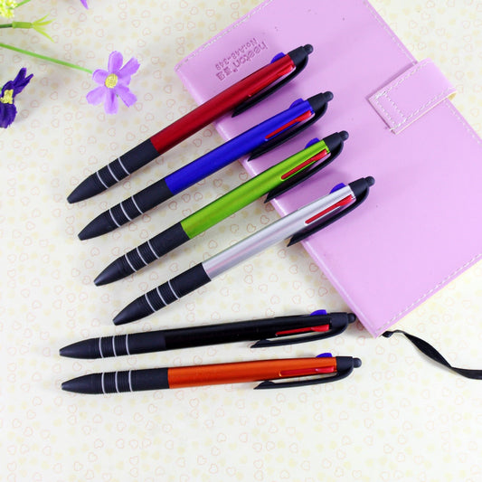 Supply three-color stylus multi-color ballpoint pen three-color touch screen color pen multi-function three-color capacitive pen