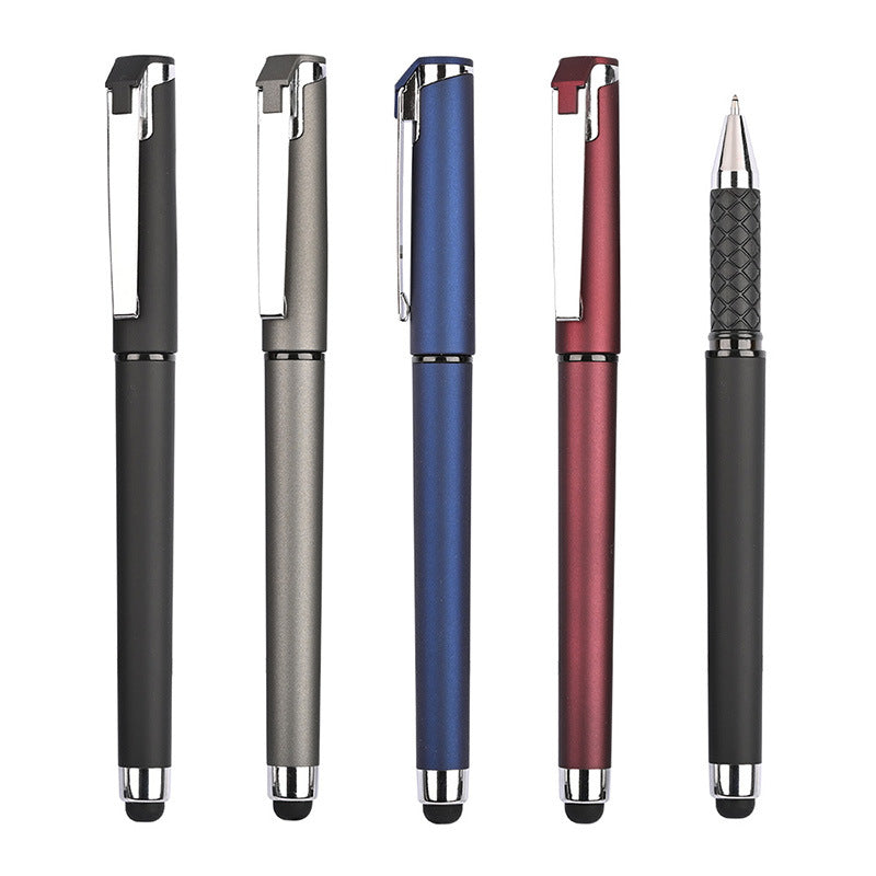 Touch Screen Pen Customized Logo Capacitive Pen Signature Pen Blue Water Pen Black 0.7mm Gel Pen Customized