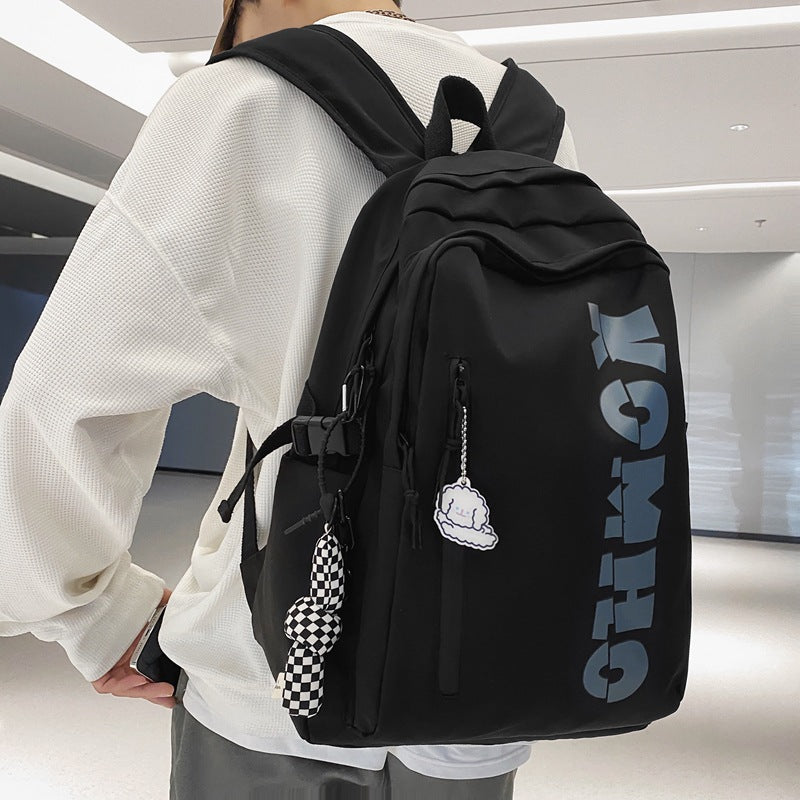 Schoolbag Boys and Girls Junior High School Students Grade Three, Four, Five and Six University Campus Simple Large Capacity Backpack Backpack