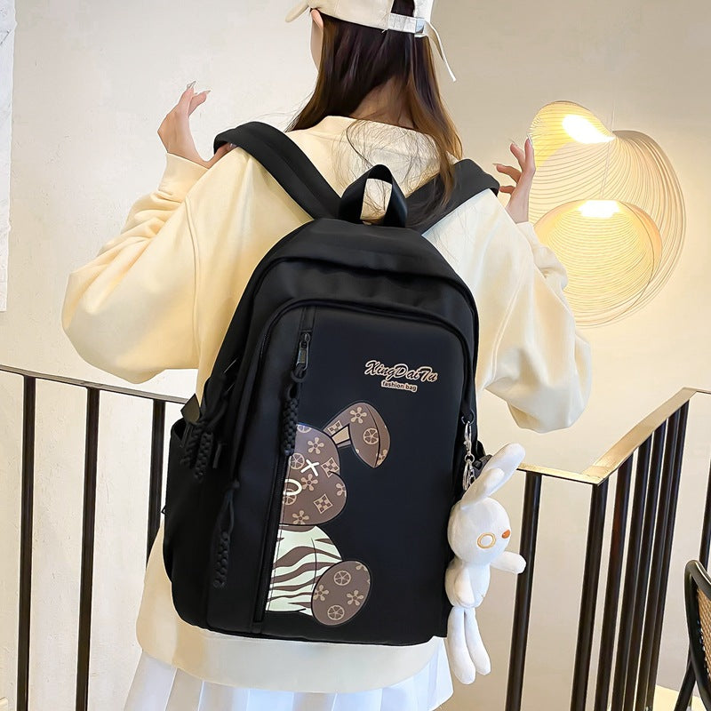Casual college style large capacity Korean style student schoolbag 2024 new contrast color Korean style junior high school student backpack