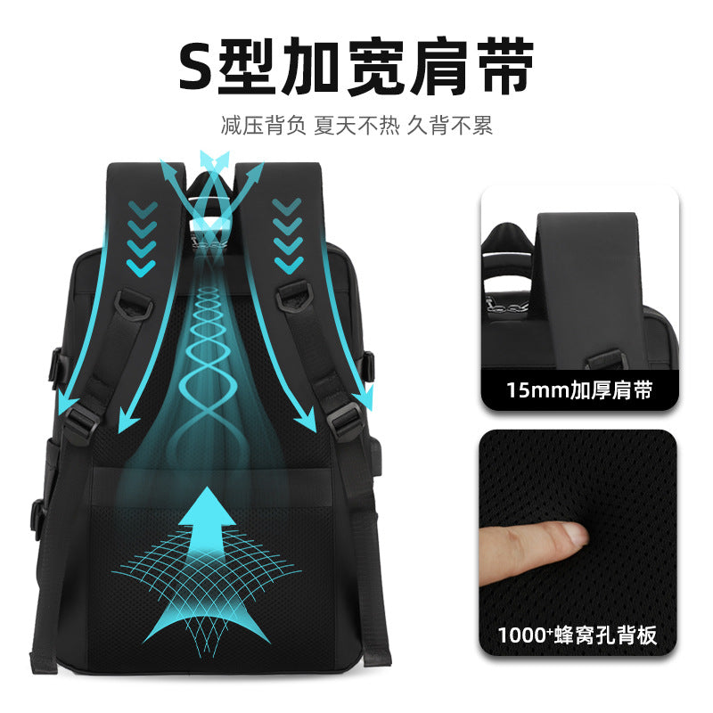New Travel Backpack Men's Backpack Large Capacity Business Travel Bag Lightweight College Student Computer School Bag Women