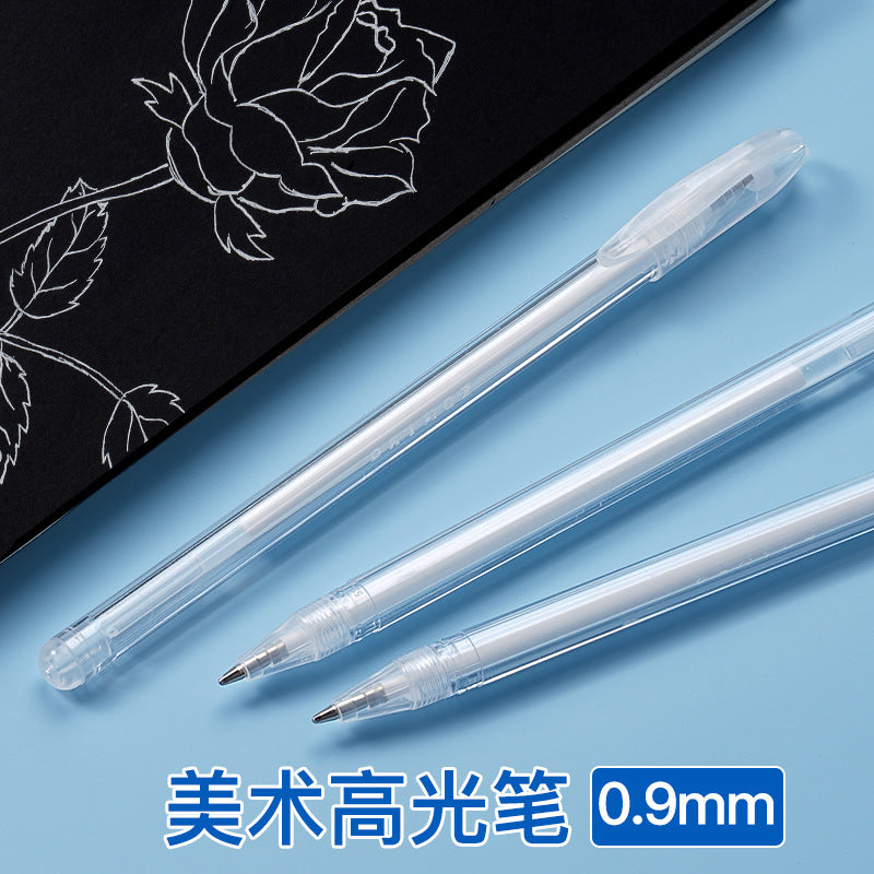 Transparent Rod White Highlighter Gel Pen Highlighter Pen Quick Drying