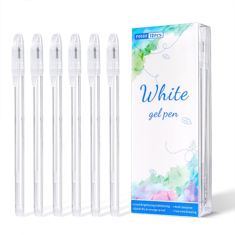 Transparent Rod White Highlighter Gel Pen Highlighter Pen Quick Drying