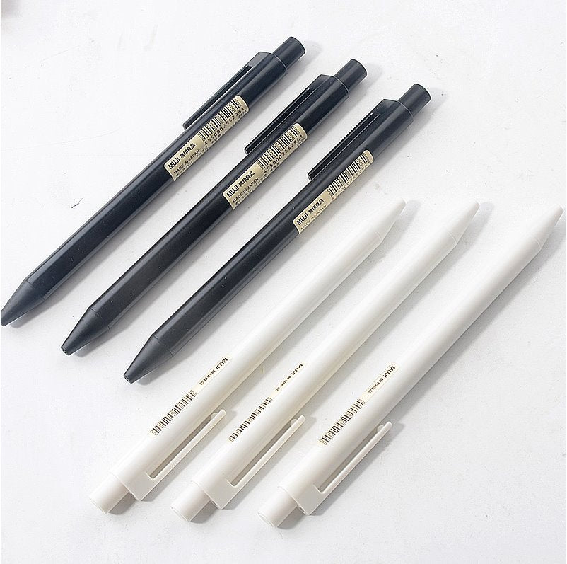 New Japanese Stationery Muji Retractable Gel Pen 0.5mm Refill for Students