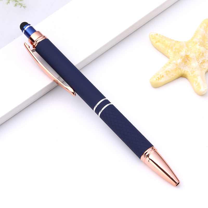 Creative Press Pen Metal Ballpoint Pen Aluminum Rod Spray Glue Ballpoint Pen Hotel Pen Advertising Pen Printable Logo