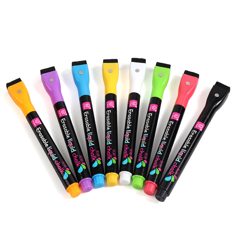 LED light board pen dust-free liquid chalk erasable electronic advertising highlighter blackboard graffiti water soluble chalk