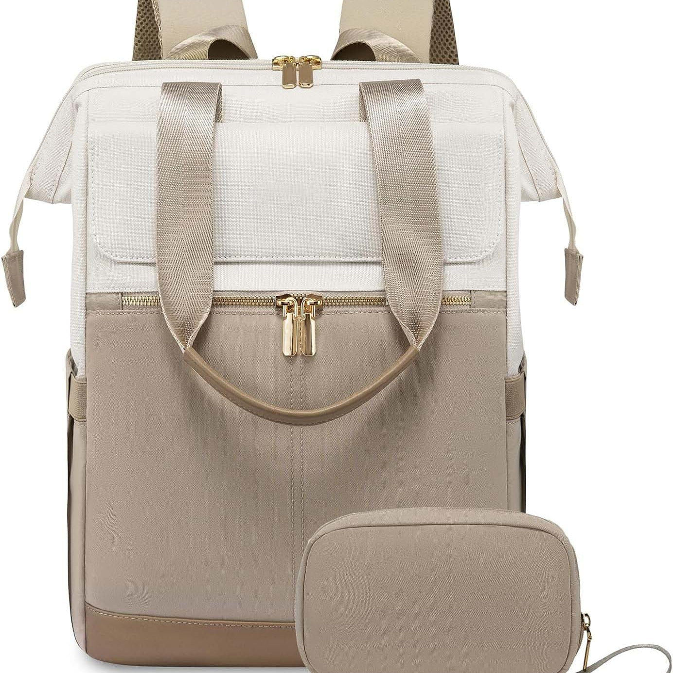 Spot Factory Cross-Border Simple Women's Travel Laptop Large-Capacity Luggage Contrasting Color Backpack