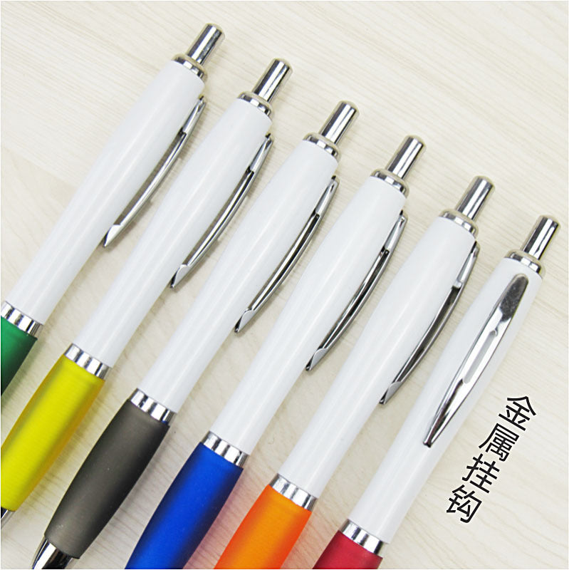 Advertising gift Ballpoint Pen Press press type advertising plastic ballpoint pen in stock blank ballpoint pen printing logo