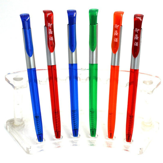 Plastic Ballpoint Pens in Stock, Wholesale Custom Logo Gift Pens, Printed Advertising Pens, Custom Promotional Hotel Pens