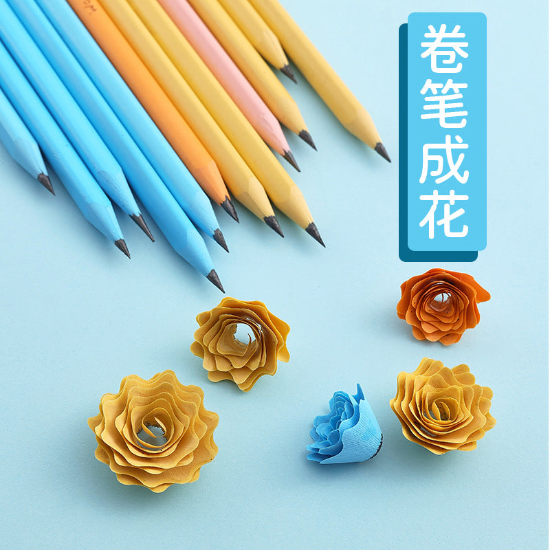 Pencil Wholesale Zhenglin Macaron Color Pole Safety Cross-Border Pencil Hb2B Triangle Pole Student Kidsren's Writing and Painting