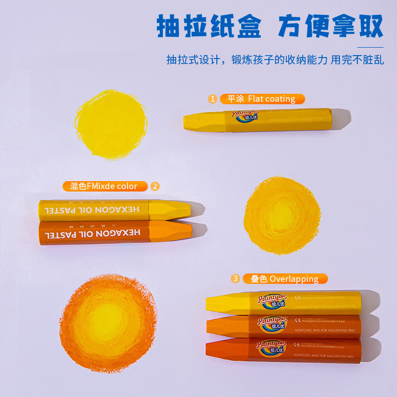 Oil Pastels Carefully Selected 12-36 Color Oil Pastels Washable Kidsren's Crayons Painting Pen Painting Tools Pen Handmade