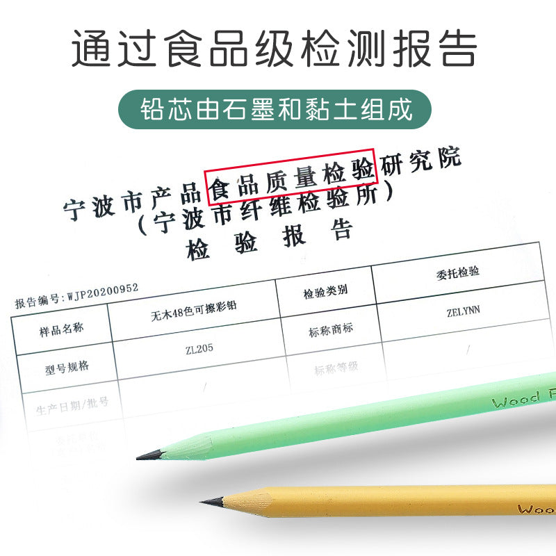 Pencil Wholesale Zhenglin Macaron Color Pole Safety Cross-Border Pencil Hb2B Triangle Pole Student Kidsren's Writing and Painting