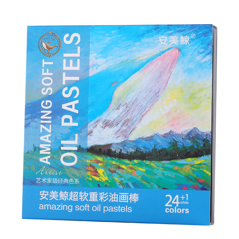 48 Color Heavy Color Oil Painting Stick 24 Color Macaron Morandi Crayon White Super Soft Student Children's Painting Modeling