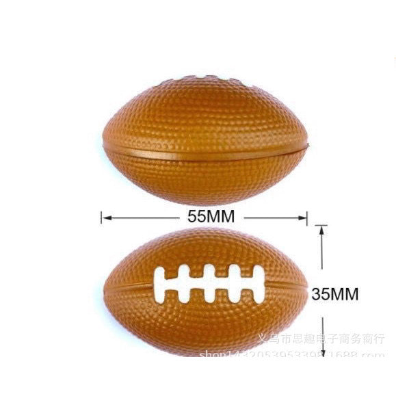 Cross-Border Hot-Selling Popular 3cm Rugby Pu Foam Mini Spray-Painted Football Baseball Decompression Vent Basketball