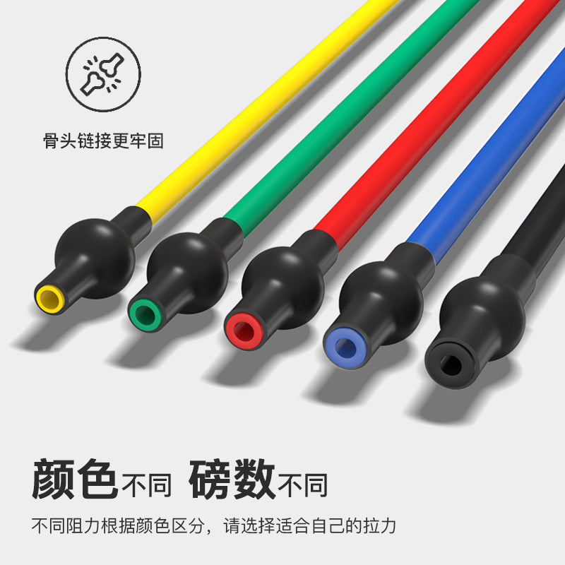 Latex Multifunctional Elastic Rope Tpe Yoga One-Line Slimming Back and Leg Puller for Men and Women Sports Strength Fitness