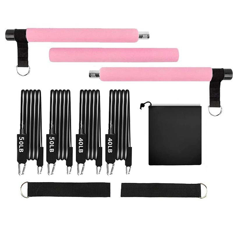 Tension Rope Pilates Stick Multi-Functional Yoga Fitness Stick Home Elastic Exercise Trainer Pilates Set