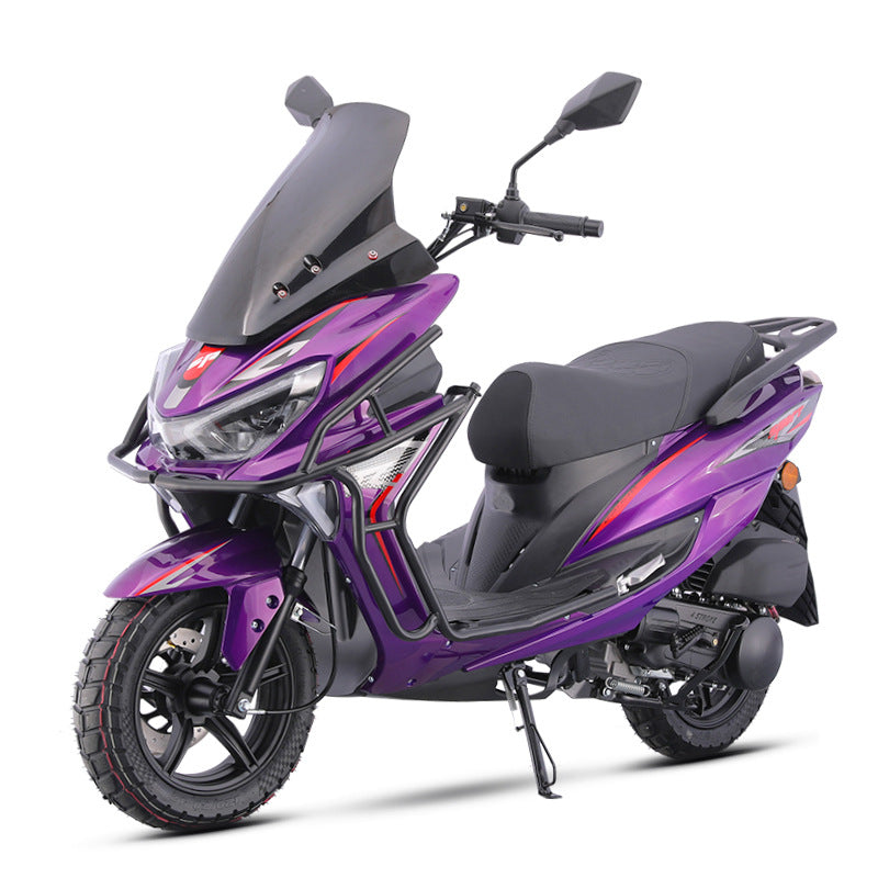150Cc Fuel Scooter Retro Off-Road Motorcycle National Iv Efi Moped Vehicle Can Be Registered with Tail Box